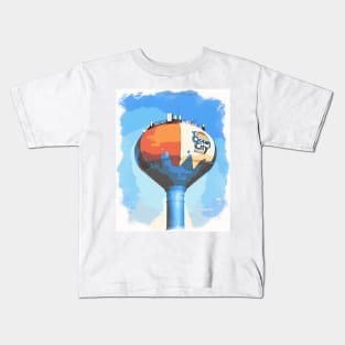 Beach Ball Water Tower Watercolor in OC Kids T-Shirt